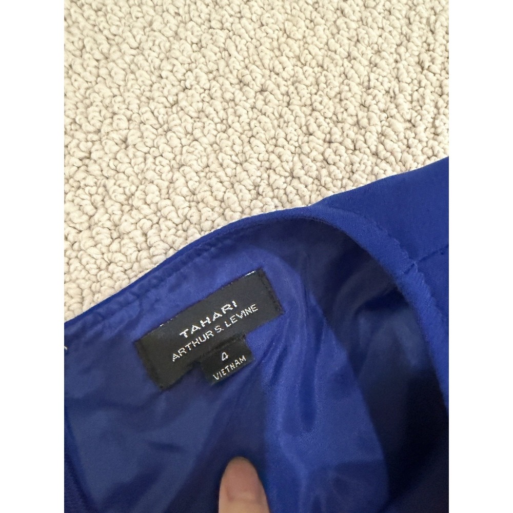 TAHARI women blue dress size 4 - Picture 4 of 9